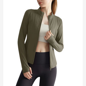 Chaqueta de yoga para mujer, ajustada, de manga larga, con cremallera, para gimnasio, conjunto de 2 piezas, top de yoga, para entrenamiento, fitness y yoga. - Product Image 6