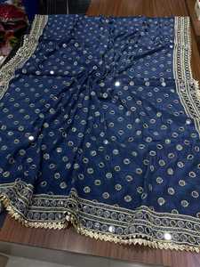 Women Elegant Embroidered <b>Shawl</b> <b>Traditional</b> Wrap Fashion <b>scarves</b>, <b>shawls</b> & hijab Custom Design for Wedding Occasion - Product Image 5