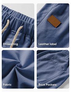 Shorts décontractés d'été en coton pour hommes, shorts de plage, de promenade, de natation, extensibles, techniques, pour la course et la gym - Product Image 6