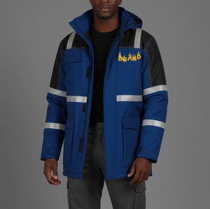 Durable Reflective Work <b>Jacket</b> With Multiple Pockets High Visibility Safety Clothing For Outdoor <b>Workers</b> - Product Image 5
