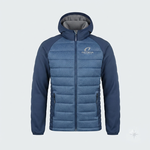 Direct Factory Made Men's Hooded <b>Waterproof</b> Puffer <b>Jacket</b> Fashion Full Zipper Custom Logo Front Outdoor Casual Style Solid - Product Image 3