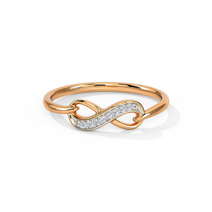 Anillo de Diamantes Cultivados en Laboratorio con Banda Trenzada Infinita - Product Image 2