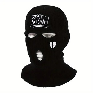 Pink Knitted Balaclava <b>Face</b> <b>Mask</b> 3 Hole Full <b>Face</b> Cover <b>Winter</b> Outdoor Sports Ski Riding - Product Image 4