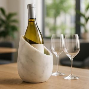 Soporte para Botellas de Vino de Mármol Hecho de Mármol Natural de Alta Calidad, Diseñado para un Aspecto Elegante y Premium, Cuerpo Resistente, Pesado y Duradero - Product Image 2