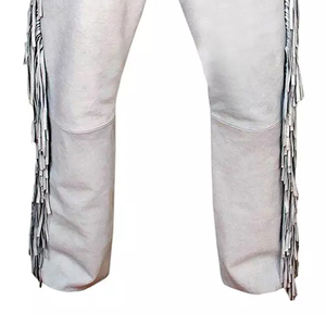 Lightweight Best Selling Custom Logo And Size Fringe <b>Suede</b> Leather Wear Pants Washed Casual Clothing Premium Quality For Adults - Product Image 5