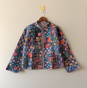 เสื้อแจ็คเก็ตผ้าฝ้ายเย็บมือสำหรับผู้หญิง - Product Image 1