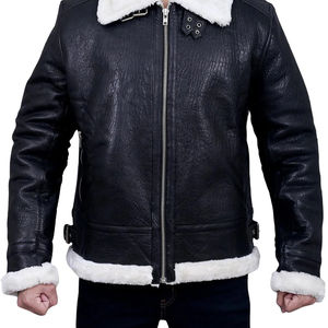 Chaqueta de Piloto Aviador A2, Estilo Bomber, de Lona y Cuero Desgastado, con Capucha, Transpirable, para Invierno, Color y Logotipo Personalizables, para Hombre - Product Image 2