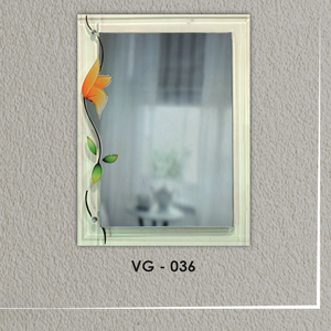 VG-036 Elegant V-Groove Design <b>Mirror</b> with Bevel Edges with clear reflective glass Wall-Mounted Frameless Art Decor - Product Image 4