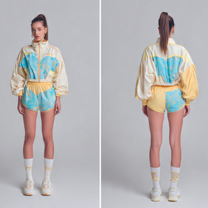 Loose Fit Crop Windbreaker Shorts Sets Women 100% Nylon Waterproof Shorts Two Piece Mountain <b>Wind</b> <b>Breaker</b> Cropped Suit Women - Product Image 2