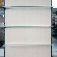 Vitrine arrière en verre trempé robuste |   Étagère flottante pour présentation en magasin, idéale pour les boutiques de tabac et les boutiques de cosmétiques |   OEM personnalisable