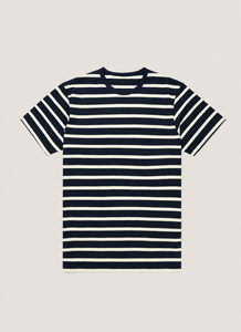 <b>Striped</b> <b>Men</b> <b>T</b> <b>Shirt</b> 100% Cotton Regular Fit Short Sleeve O Neck Casual Knitted Tee Anti-shrink 180g Custom OEM ODM - Product Image 1