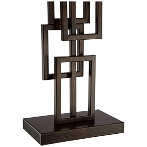 New design Geometric Bronze <b>Table</b> <b>Lamp</b> Luxury Rectangular Metal <b>Base</b> Linen Fabric Shade Elegant Bedside Nightstand Light - Product Image 2