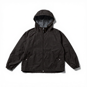 <b>Men</b> <b>Lightweight</b> Hooded Windbreaker <b>Jacket</b> Solid Color Zipper Closure Casual Outdoor Wear Gray Polyester Material - Product Image 3