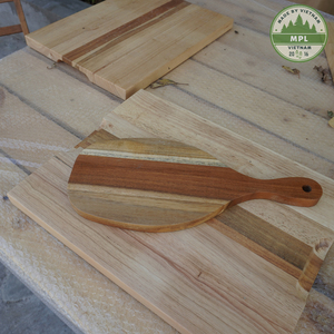Juego de tabla de cortar de cuchillo de queso de madera de acacia grande de alta calidad, bloque de cortar de mantequilla hecho en Vietnam, vajilla, accesorios de cocina - Product Image 6