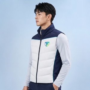 Chaleco Acolchado Informal para Hombre, Tejido de Poliéster Suave, Acolchado Cálido, Cierre Completo con Cremallera Frontal, Cómodo para el Uso Diario en Invierno - Product Image 6