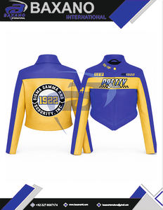 Chaqueta de Cuero PU de Alta Calidad para la Hermandad Sigma Gamma Rho SGR, Corte Ajustado, Estilo Racing, Personalizable con Cualquier Logotipo - Product Image 4