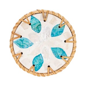 Elegant Shell Inlay <b>Drink</b> <b>Coasters</b> for Home Decor - Product Image 1