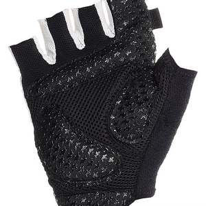 Half Finger Cycling Gloves Black White Mesh Palm Protection Adult Genuine Leather Breathable Animal Print - Product Image 6
