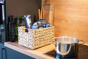 Cesta de Almacenamiento Redonda de Madera Moderna y Ecológica Decorasian, Multifuncional para la Sala de Estar - Product Image 6