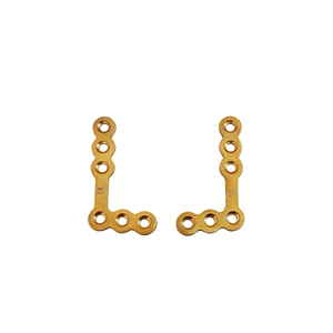 Ensemble de plaques en titane miniatures en forme de L (droite et gauche) bio-compatibles pour la chirurgie maxillo-faciale, destinées aux interventions reconstructives complexes - Product Image 2