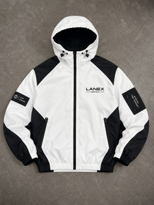 Custom White Black Hooded Windbreaker <b>Jacket</b> | <b>Lightweight</b> Waterproof Outdoor <b>Jacket</b> | Sublimated Sports <b>Running</b> Training <b>Jacket</b> - Product Image 6