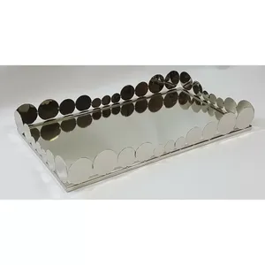 Handcrafted Decorative Metal Tray with Premium Vintage Bronze Surface Finish Modern <b>Black</b> Metal Organiser TrayHandmade Metal - Product Image 1