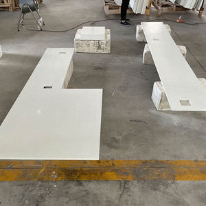 Encimera de Cuarzo Artificial Minimalista, con Borde Plano, Acabado Brillante, Rectangular, Independiente, Superficie No Tóxica - Product Image 4