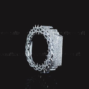 Crystal Frosted <b>Watch</b> <b>Case</b> Mod Kit Stainless Steel Octagon Luxury Street Style Fashion Statement Timepiece Frame Upgrade Design - Product Image 2