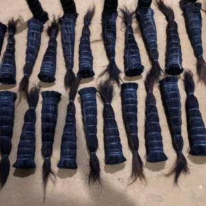Lot de poils de buffle naturels bruts noirs pour artisanat, poils de queue de bœuf longs et naturels pour la fabrication de brosses - Product Image 3