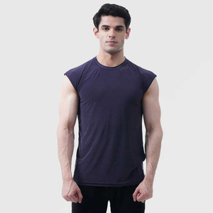 เสื้อกล้ามถัก OEM ไซส์ใหญ่สำหรับผู้ชาย เสื้อผ้าออกกำลังกายแบบสั่งทำ ทรงเข้ารูป ระบายอากาศได้ดี แห้งเร็ว เสื้อยืดแขนกุดสำหรับเพาะกาย - Product Image 1