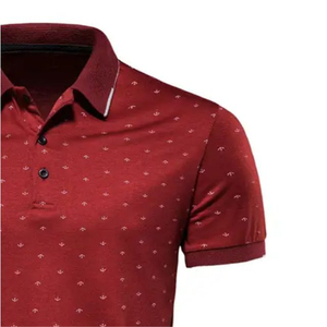 Polo de golf pour homme à séchage rapide avec logo personnalisé, respirant, extensible, tricoté sans couture, brodé, à manches courtes, tee-shirt de performance - Product Image 5