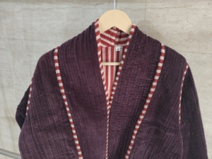 Manteau d'hiver pour femme en velours brodé floral avec doublure en coton, nouveau design oiseau, style mandarin, pour l'automne et le printemps, cadeau pour elle - Product Image 5