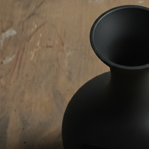 Luxury Hollow <b>Matte</b> Black Metal Vase Elegant Handcrafted Slim Neck Modern Home Decor <b>Table</b> Centerpiece Single Unit Only - Product Image 5