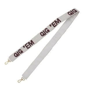 Baylor Green Ribbon <b>Strap</b> with Yellow Stars and Raised Text Adjustable Fashion Bag Accessory - Product Image 2