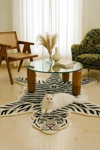 luxury hand tufted <b>carpet</b> white tiger unique pattern High-Low <b>Carpet</b> for Living Room & Bedroom - Product Image 1