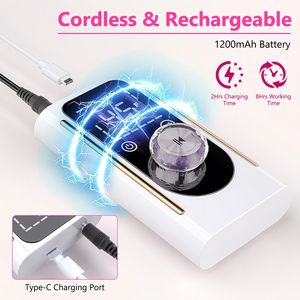 Trapano Elettrico Portatile per Unghie 45000 RPM con 11 Punte, Base e Clip da Cintura, Ricaricabile Senza Fili, Lima Professionale per Unghie - Product Image 5