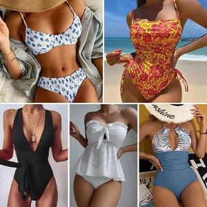 Maillot de bain une pièce pour femme, col en V profond, avec découpes ajourées, taille haute, extensible, couleur unie - Product Image 3