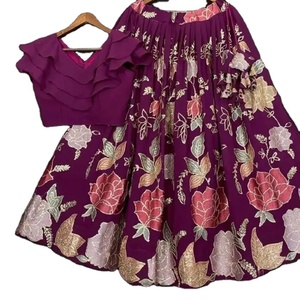 Dhwaja Export Designer Georgette Filet lourd avec impression Mariage des femmes indiennes/pakistanaises Lehenga Choli - Product Image 1