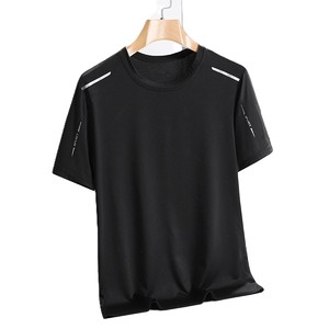 T-shirt unisexe léger d'été à manches courtes, broderie personnalisée du logo OEM, séchage rapide, haute élasticité, en soie, fabriqué en Chine par BD. - Product Image 6