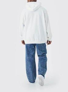 Jeans Anchos de Mezclilla Azul para Hombre, Corte Holgado, Estilo Vintage, Lavado Snow Wash, Pantalones Casuales, Tela Suave y Transpirable - Product Image 4