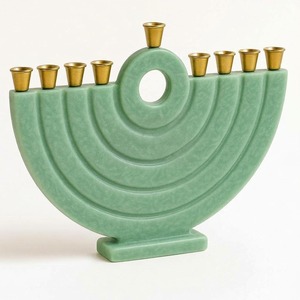 Ménorah Hanouka Moderne en Résine à 9 Branches, Porte-Bougie Décoratif, Décoration Juive pour la Maison, Design Écologique - Product Image 4