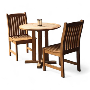 Conjunto de Muebles de Teca para Restaurante con Respaldo de Mimbre y Cojines Impermeables para Decoración del Hogar y Muebles de Jardín - Product Image 1