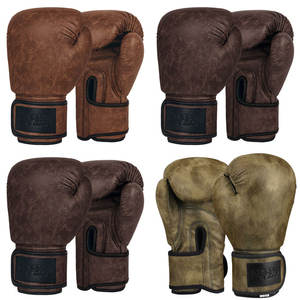 Gants de boxe MMA Sanda professionnels en cuir véritable de qualité supérieure, imperméables, logo personnalisé, évacuation de l'humidité, respirants - Product Image 5
