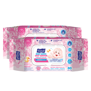 Sanisoft Toallitas Húmedas Sin Perfume para Bebé, Toallitas Húmedas Spunlace, 80 Unidades, Agua Salada, Nombre del Producto - Product Image 2