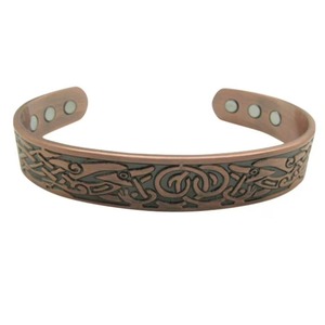 Bracelet ajustable en cuivre massif fait main, bijou de mode contemporain, idéal pour un cadeau - Product Image 4