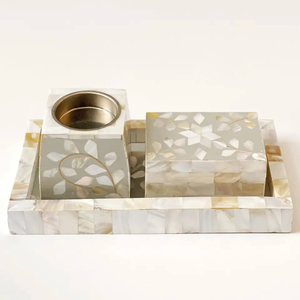 Customized Sandalwood Jasmine Scent Incense Holder Box Set <b>Oud</b> Burner Mother Pearl Bone Inlay Tray Religious <b>Diffuser</b> - Product Image 2