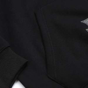 Sudadera con capucha unisex con cremallera y diseño de esqueleto personalizado con pedrería, sudadera con cremallera y pedrería - Product Image 5