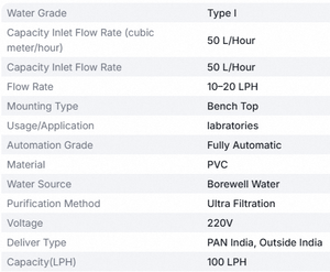 Sistema de Purificación de Agua de Alta Pureza para Laboratorio para HPLC con Módulos RO, EDI y UV para Suministro de Agua Estable en Laboratorios Analíticos - Product Image 2