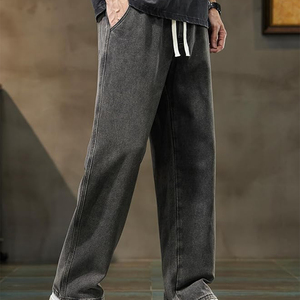 Vêtements pour hommes, mode denim, coupe skinny, coupe ample, extensible, 100% coton, style streetwear tendance, jeans confortables, vêtements décontractés - Product Image 2