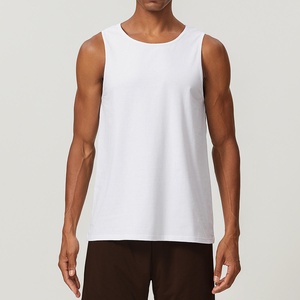 High Quality Cotton <b>Sleeveless</b> Muscle <b>Tshirts</b> for Men Loose Fit Hip Hop Style Top Tanks for Running - Product Image 6